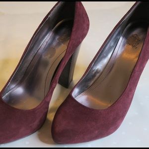 Calvin Klein Maroon Suede Heels